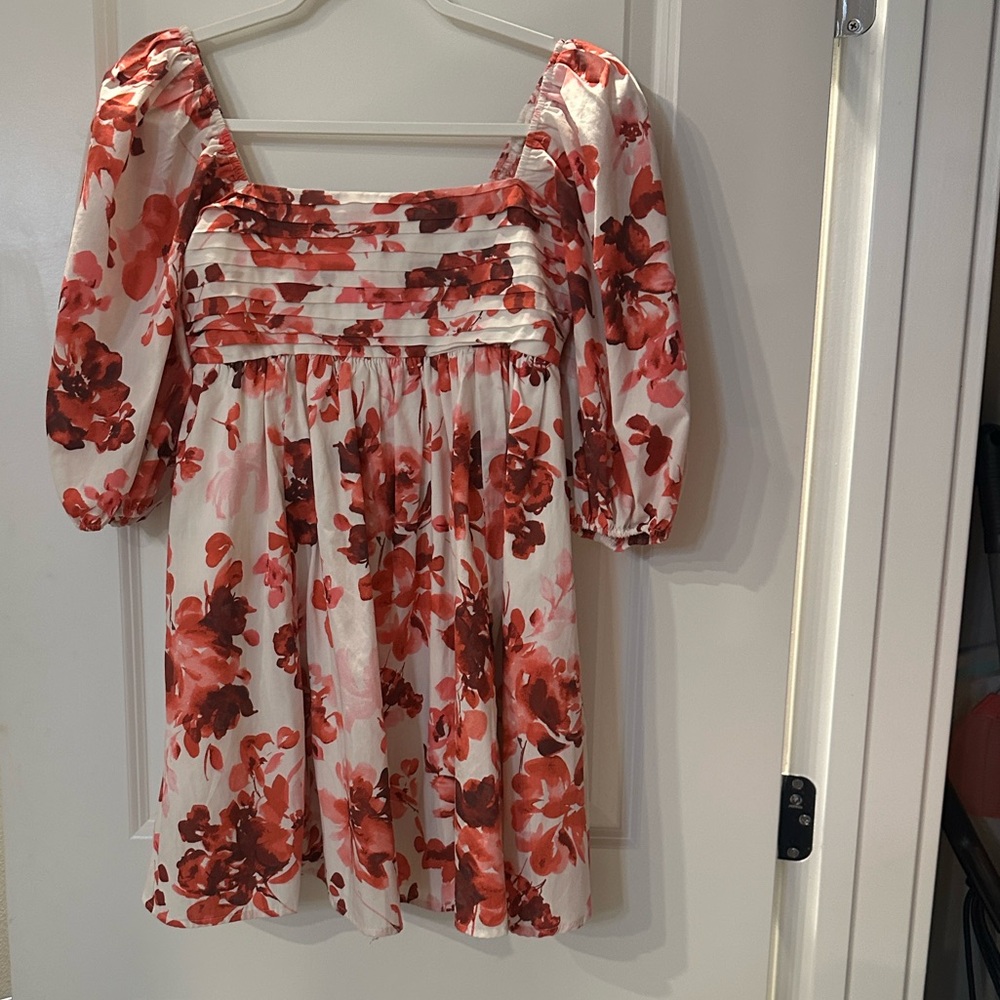 Abercrombie & Fitch Floral Red and White Dress